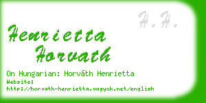 henrietta horvath business card