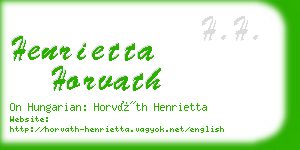 henrietta horvath business card